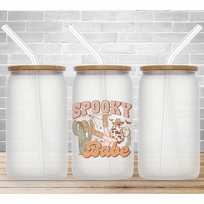 Spooky Babe Glass Can Cup