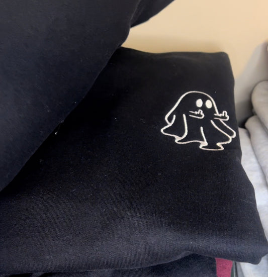 Ghost Flipping Off Sweatshirt