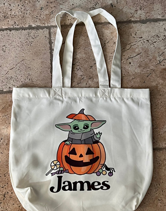 YodaPumpkin Halloween Tote