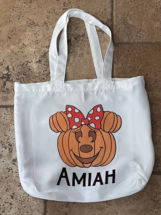 Bow Pumpkin Halloween Tote