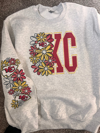 Floral Varsity Football Sweatshirts