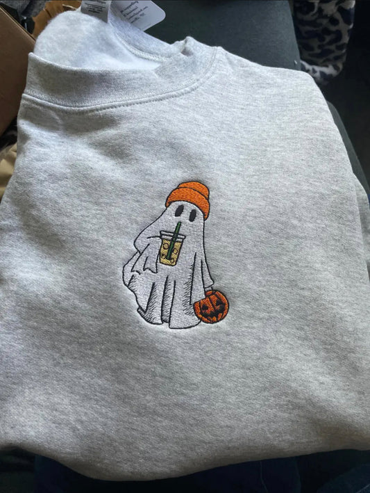 Coffee Ghost Pocket Sweatshirt