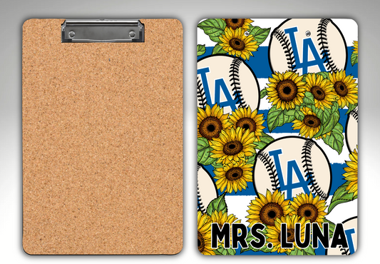 LA Baseball Team Clipboard