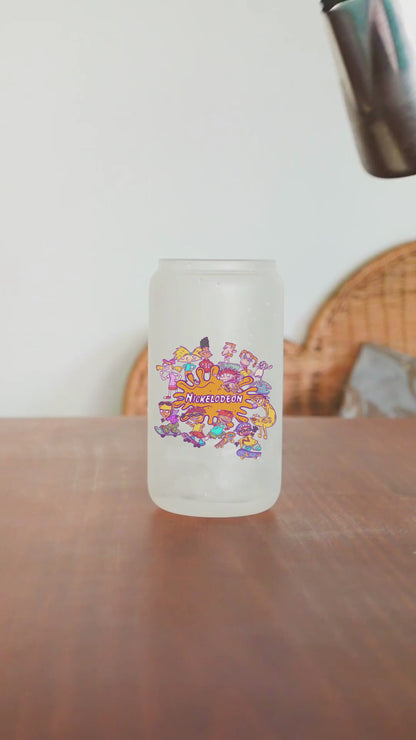 90's toons Glass Can Cup