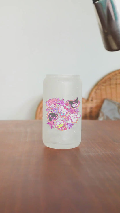 Kitty 16oz Glass Can