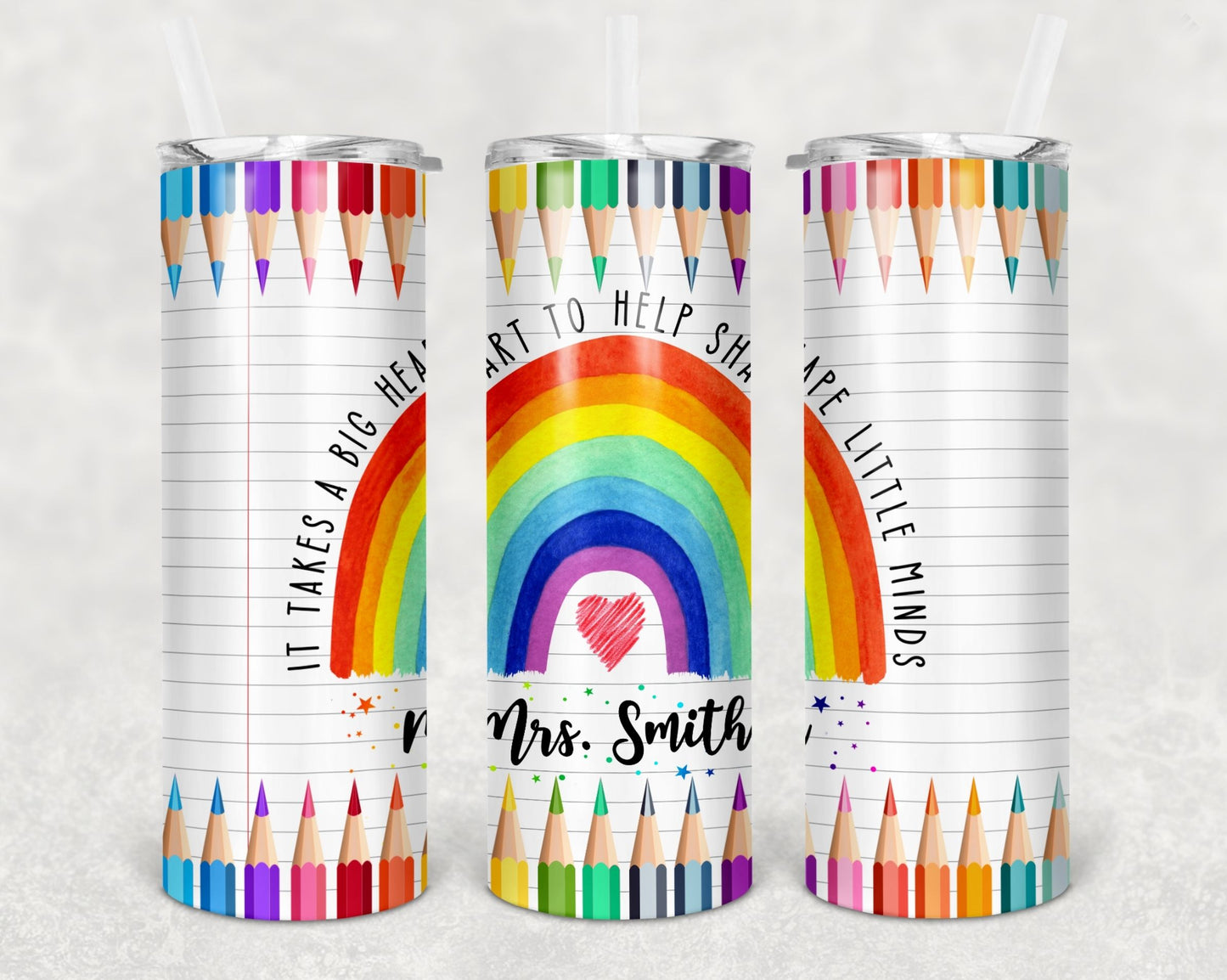 Teacher Rainbow Tumbler