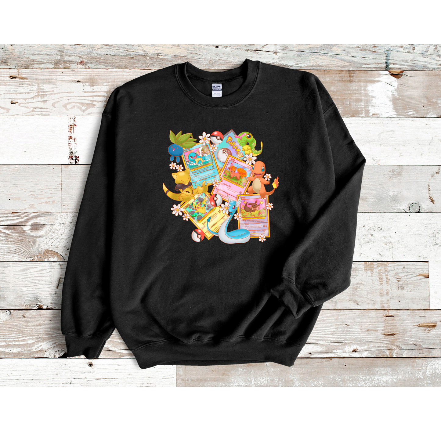 Poke Floral Toddler and Youth Crewneck Sweatshirt