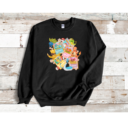 Poke Floral Toddler and Youth Crewneck Sweatshirt