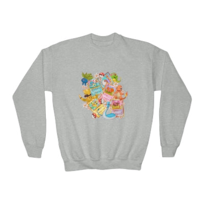 Poke Floral Toddler and Youth Crewneck Sweatshirt